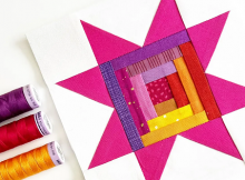 Log Cabin Star Quilt Block Pattern