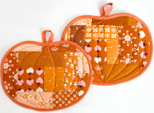 Scrappy Quilted Pumpkin Pot Holder Tutorial