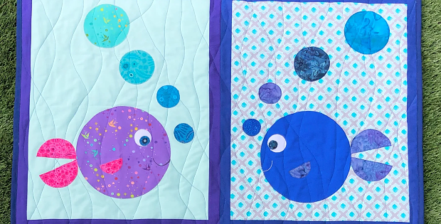 Bubble Fish Quilt Block Pattern