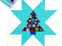 Christmas Tree in Star Quilt Block Pattern