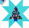 Christmas Tree in Star Quilt Block Pattern