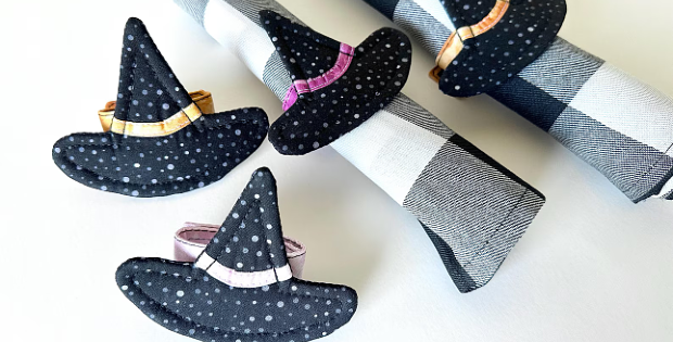 Witchy Hats Napkin Rings Pattern