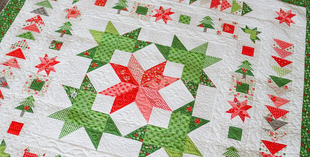 Wreath & Pine Quilt and Table Topper Pattern
