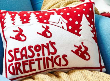Vintage Holiday Throw Pillow Tutorial