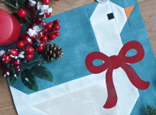 Christmas Goose Quilt Block Pattern