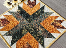Cactus Flower Quilt Table Quilt