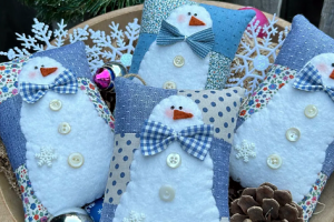 Scrappy Snowman Mini Pillow Pattern
