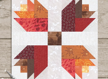 Fall Flower Quilt Block Pattern
