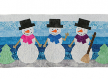Smiling Snowmen Table Runner Pattern