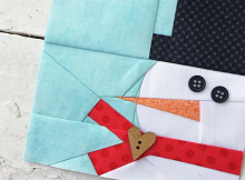 Snowman Foundation Paper Pieced Quilt Block Pattern