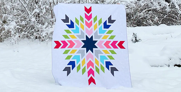 Chevron Snowflake Quilt Pattern