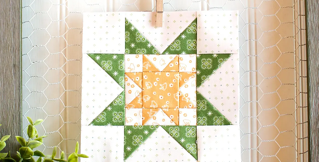 Star in a Star Quilt Block Pattern