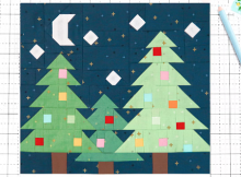 Christmas Tree Lot Quilt Block Pattern