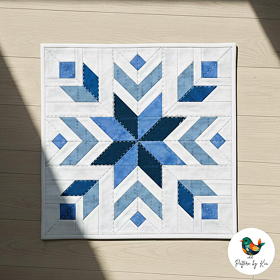 Snowflake Star Quilt Block Pattern