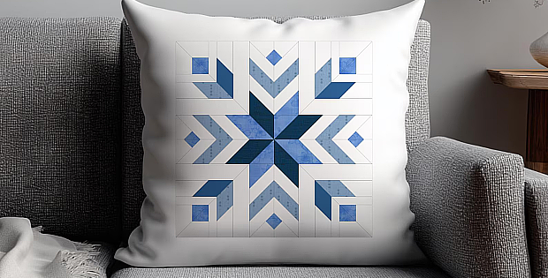 Snowflake Star Quilt Block Pattern