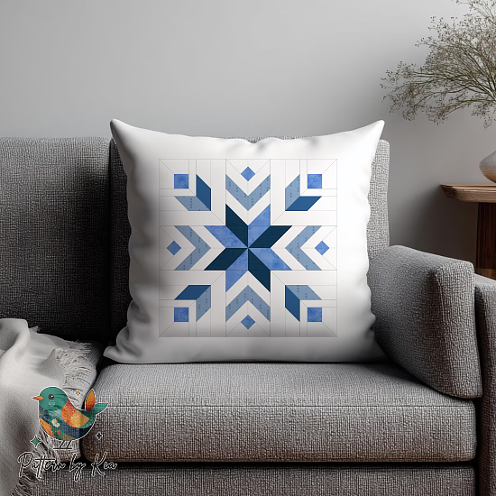 Snowflake Star Quilt Block Pattern