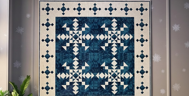 Quilty Snowflakes Mini Quilt