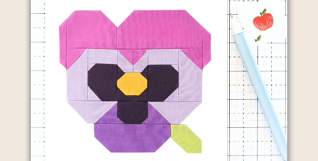 Pansy Spring Flower Garden Block Pattern