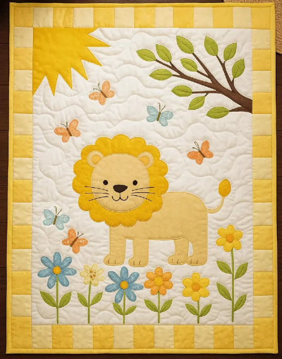 Lion Appliqué Quilt Pattern