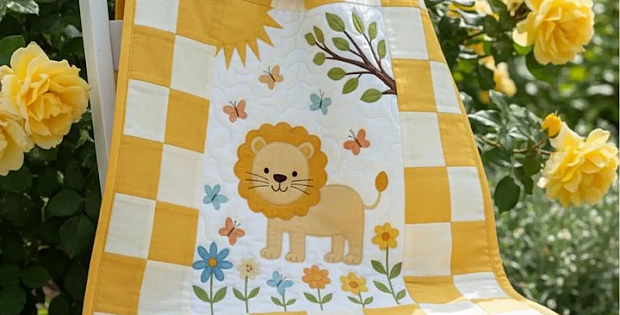 Lion Appliqué Quilt Pattern