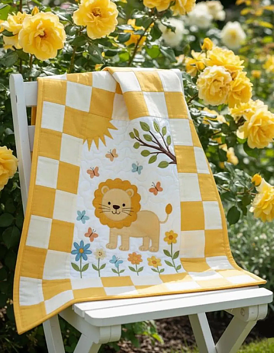 Lion Appliqué Quilt Pattern