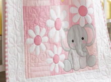 Sweet Elephant Baby Appliqué Quilt Pattern