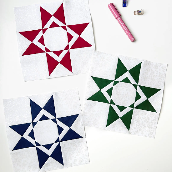 Homeward Star Quilt Block Pattern