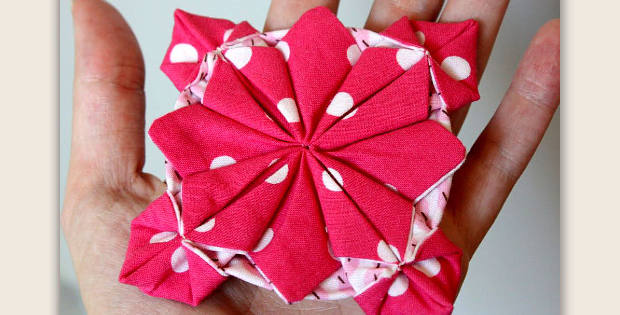 Fabric Flower Origami Tutorial