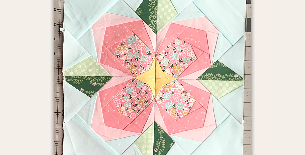 Spring Flower Quilt Block Pattern