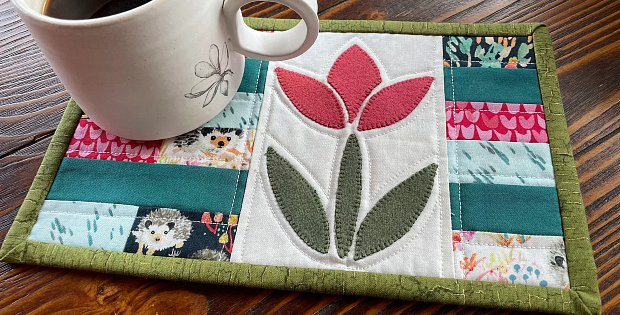 Bunny & Blooms Mug Rugs Pattern