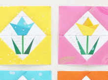 Flower in a Square Quilt Block Pattern