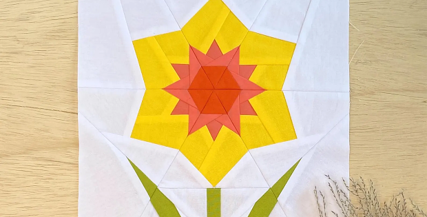 Daffodil Quilt Block Pattern