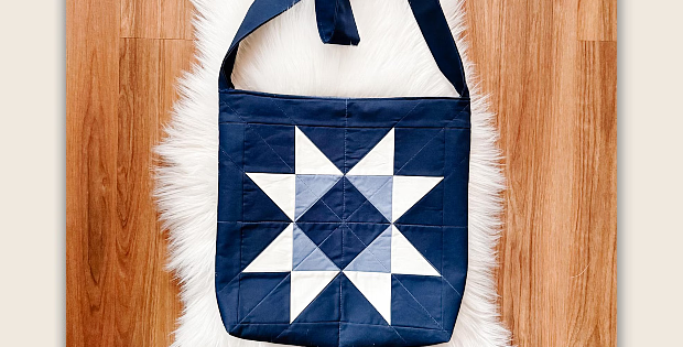 Sawtooth Star Quilted Tote Pattern