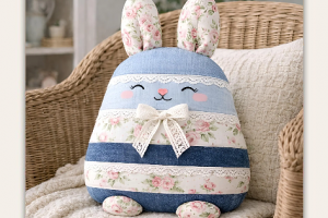Patchwork Bunny Pillow Sewing Pattern
