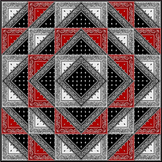 Big Block Bandana Quilt Pattern