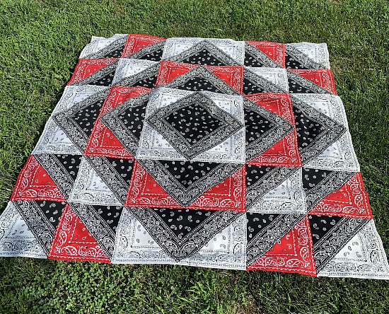 Big Block Bandana Quilt Pattern
