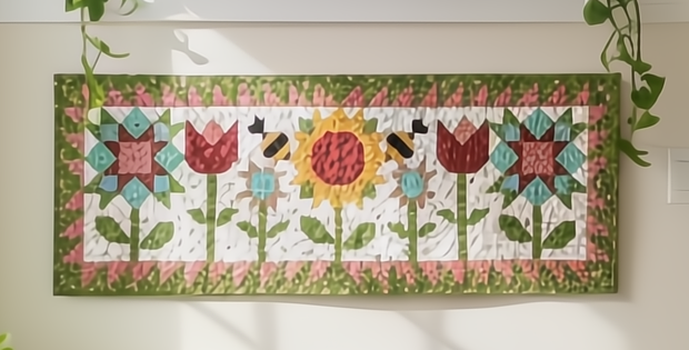 Bees and Blooms Table Runner Pattern