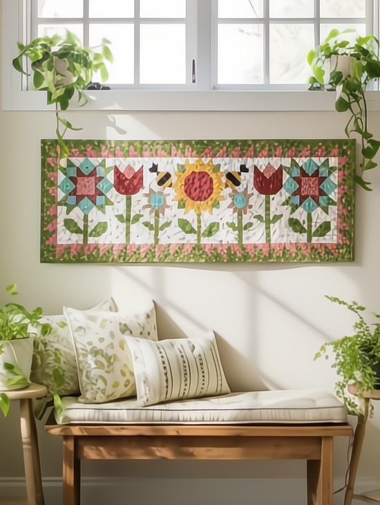 Sew Up a Lovely Flower Garden for a Table - Quilting Digest