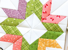 Lotus Star Quilt Block Pattern