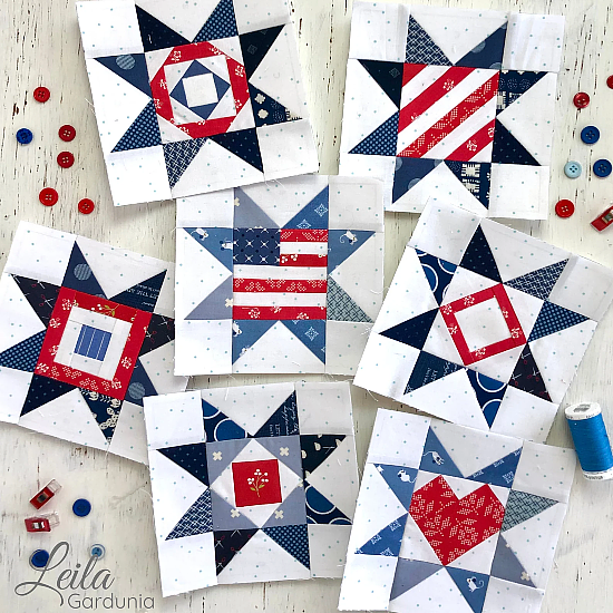 Scrappy Stars Quilt Blocks Pattern Collection