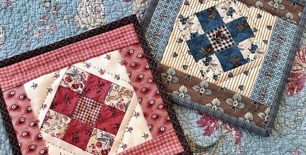 Little Nine-Patch Mug Rug